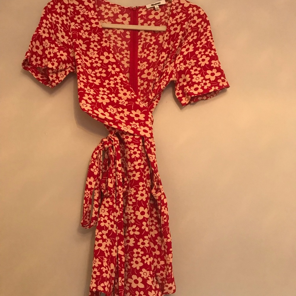 Madewell Size 2 Floral Romper Faux Wrap